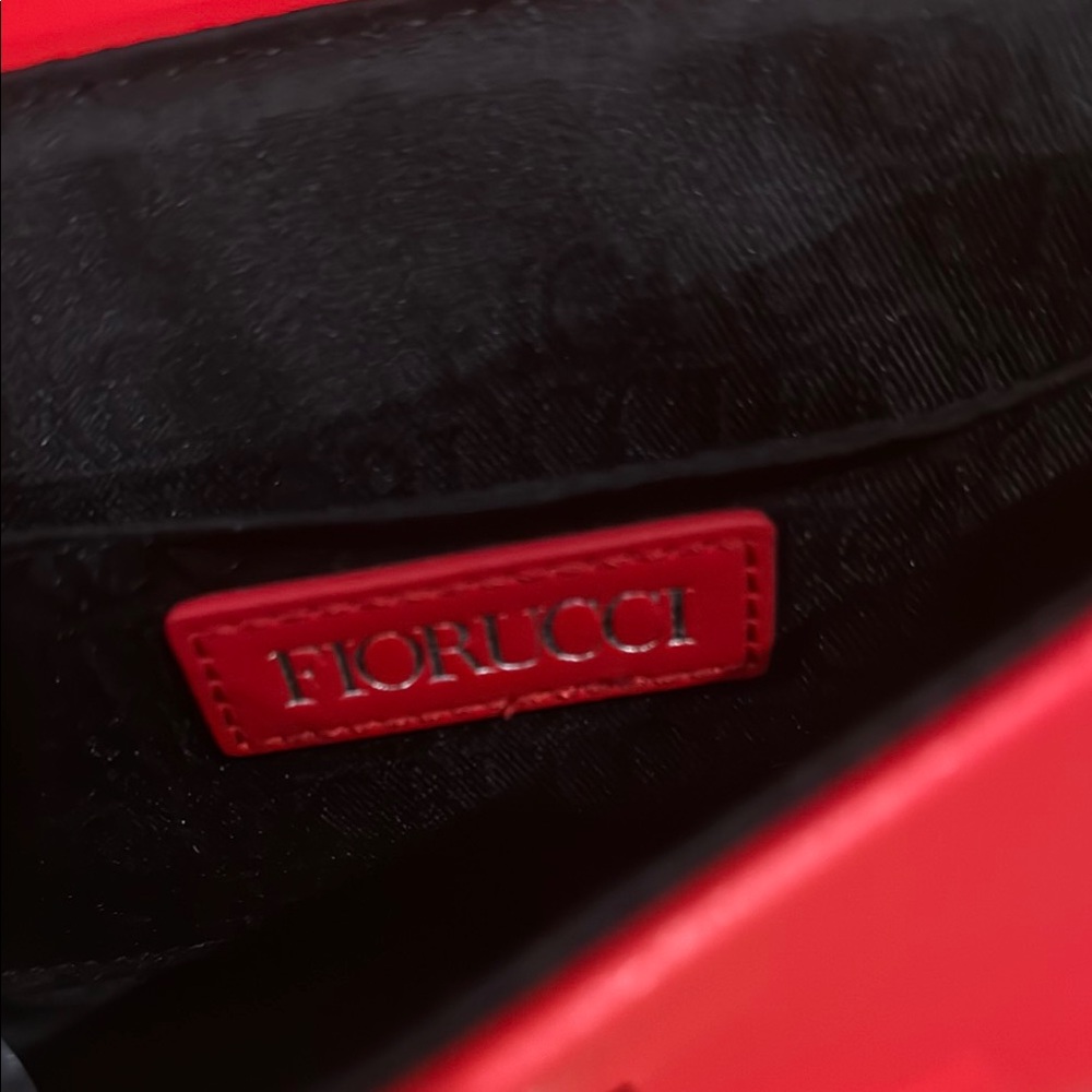 Fiorucci Red Shoulder Bag with Gold Accents - Picture 3 of 5